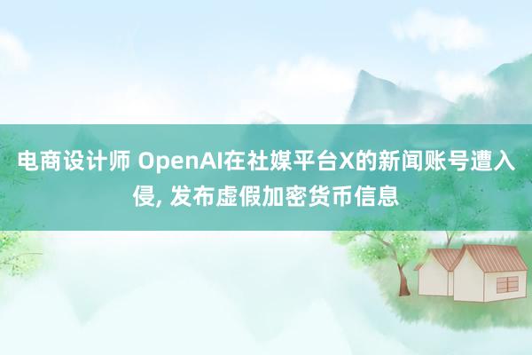 电商设计师 OpenAI在社媒平台X的新闻账号遭入侵, 发布虚假加密货币信息